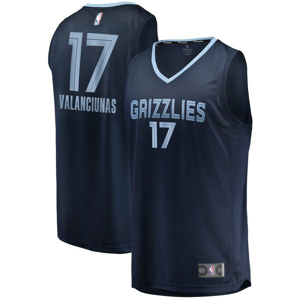 Maillot Memphis Grizzlies Homme Jonas Valanciunas 17 Icon Edition Bleu marin